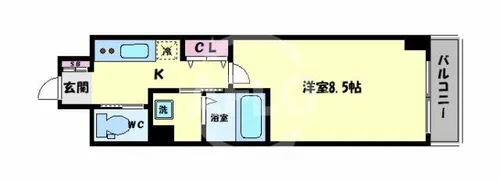 エイチ・ツーオー新深江【6階】の間取り