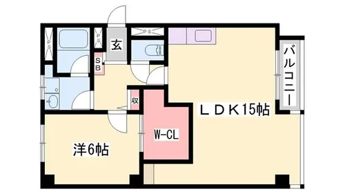 シャルムヒメゴー【5D号室】の間取り