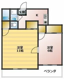 ラフェスタ加東【213号室】の間取り