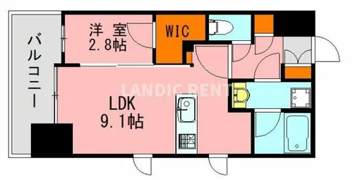 LANDIC STUDIO博多【9階】の間取り
