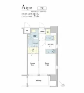 エンクレスト博多駅南SHARE【11階】の間取り