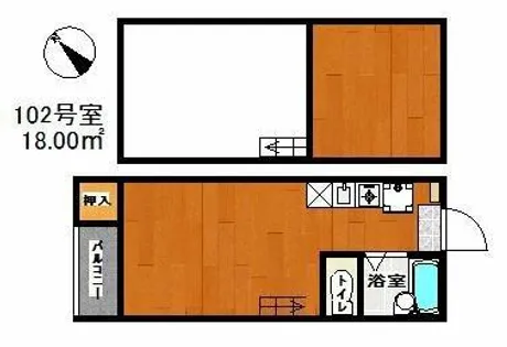 トトロ1号館【1階】の間取り