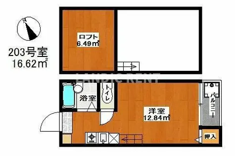 ロフトハウス高宮【2階】の間取り