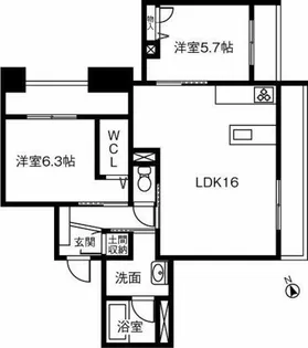 ケントスクエア八番館【2階】の間取り