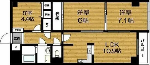 ロイヤルハイツ甲子園口【2階】の間取り