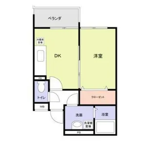 プレミアムスイート狭山駅前【201号室】の間取り