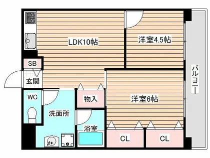 阪神ハイグレードマンション1番館【3階】の間取り