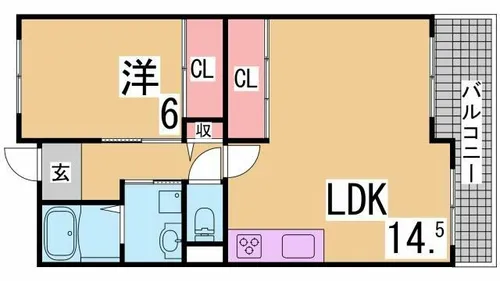 兵庫県神戸市兵庫区西出町1丁目【マンション】の間取り