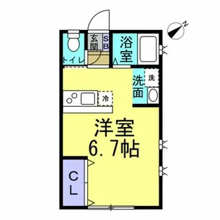 e-House【N2号室】の間取り