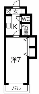 ジュネス野里【7階】の間取り