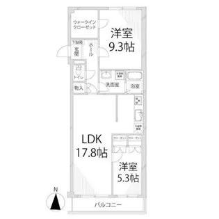 キャッスルコート御立唐立【2階】の間取り