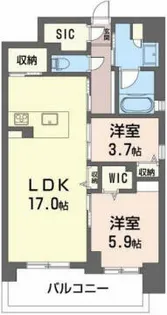 アルブラン京町堀【302号室】の間取り