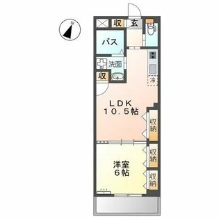フェリーチェ花原【2階】の間取り