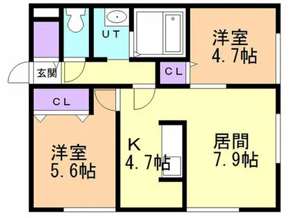 フェリオ【105号室】の間取り