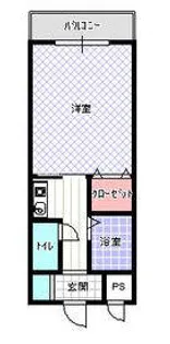 グランドハウス大野【406号室】の間取り