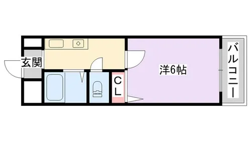 ベレッツァ灰塚【206号室】の間取り