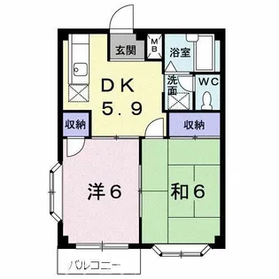 エルディムT.K赤石【2階】の間取り