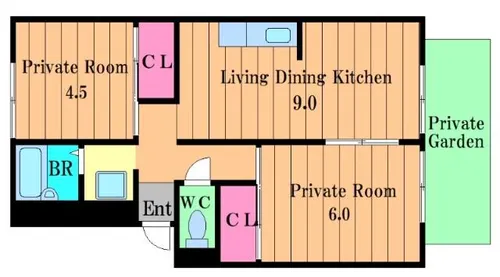 メロディーハウス樫山【103号室】の間取り