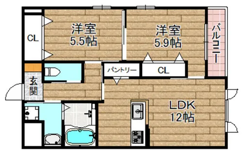 VIDA【1階】の間取り