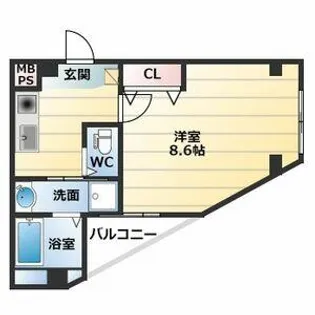 SQUARE9豊中【102M号室】の間取り