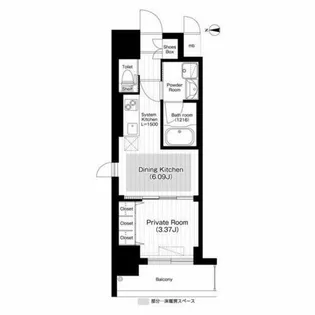 江坂プライマリーワン【9階】の間取り