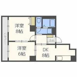 JMRレジデンス新大阪(旧メロディハイム新大阪)【3階】の間取り