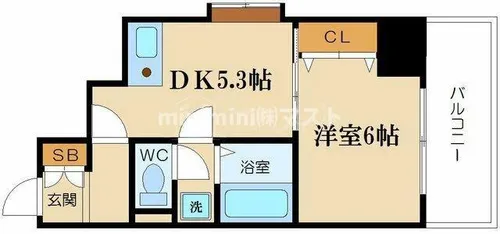 プレサンス千日前通【6階】の間取り