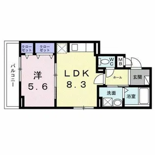 ヒカルサ京都大宮中林Ⅰ【2階】の間取り