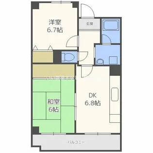 ユマン蛍苑【3階】の間取り