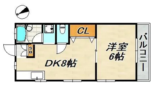 リリーオブザヴァレー【2階】の間取り