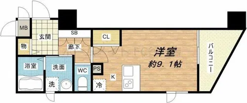 プレサンス心斎橋リベルタ【15階】の間取り