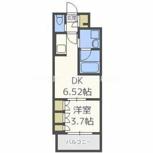 扇町公園プライマリーワン【8階】の間取り