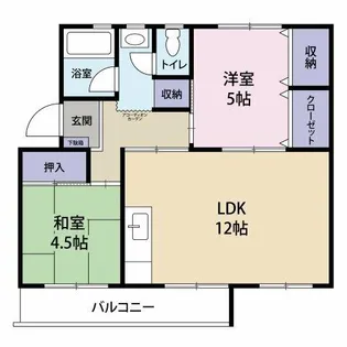 徳力団地131棟【1階】の間取り