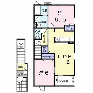 パピロン【2階】の間取り