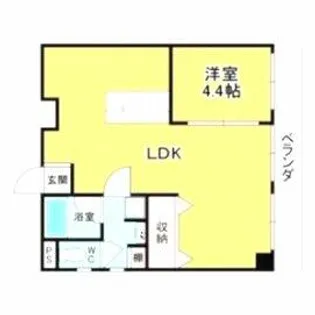 レナジア太子橋【1階】の間取り