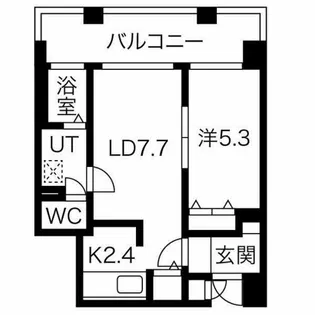 オタルベイサイドシティ7【1階】の間取り