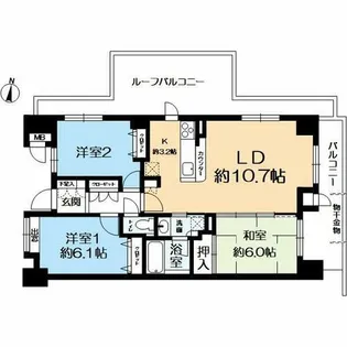ロイヤル西宮北口アクシア【6階】の間取り