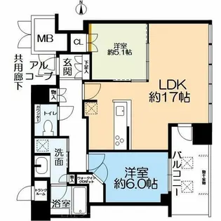 ジオタワー天六【31階】の間取り