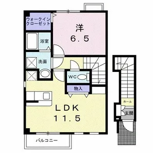 プラシードⅡ【201号室】の間取り