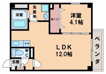 レジデンスコート北田辺【2階】の間取り