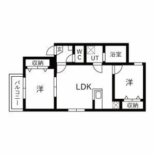 La Vita都府楼前駅【101号室】の間取り