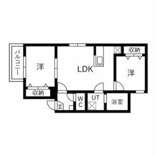 La Vita都府楼前駅【102号室】の間取り