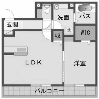 1LDKの間取り画像