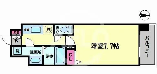 ALZA立売堀【4階】の間取り