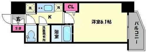 ファステート玉造駅前ダミュウ【2階】の間取り
