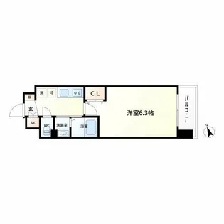 Luxe住吉公園【5階】の間取り