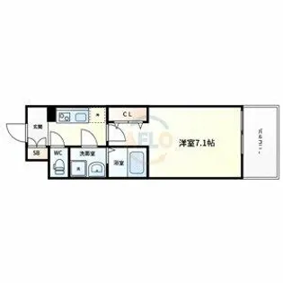 ソルテラスOSAKAJO EST【2階】の間取り