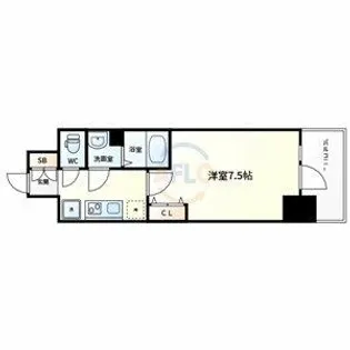 ソルテラスOSAKAJO EST【7階】の間取り