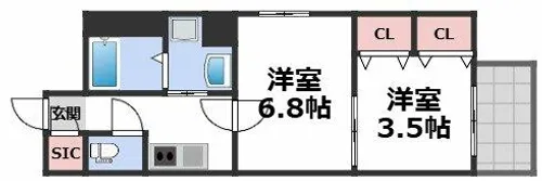 S-RESIDENCE天満橋ar【4階】の間取り