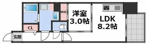 S-RESIDENCE天満橋ar【4階】の間取り